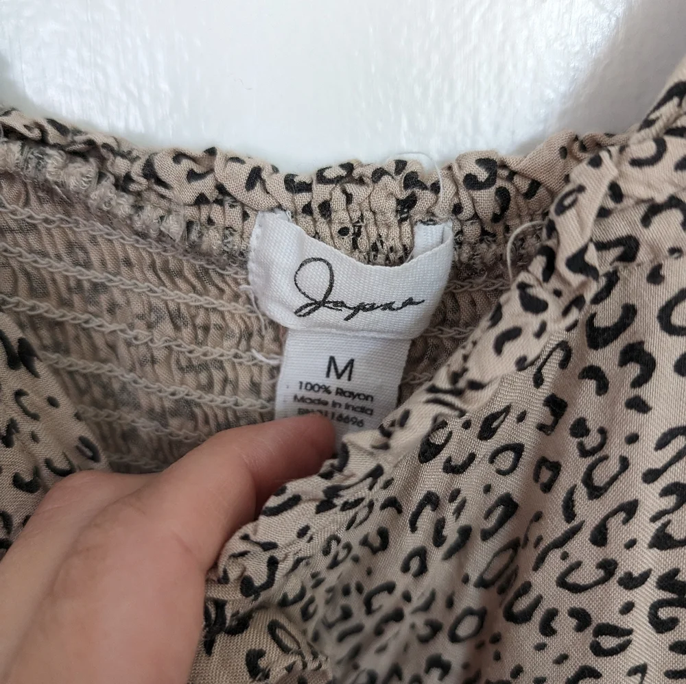 Japna Cheetah Print Buttondown dress. Form fitting. Size M. Great condition. - Picture 3 of 7